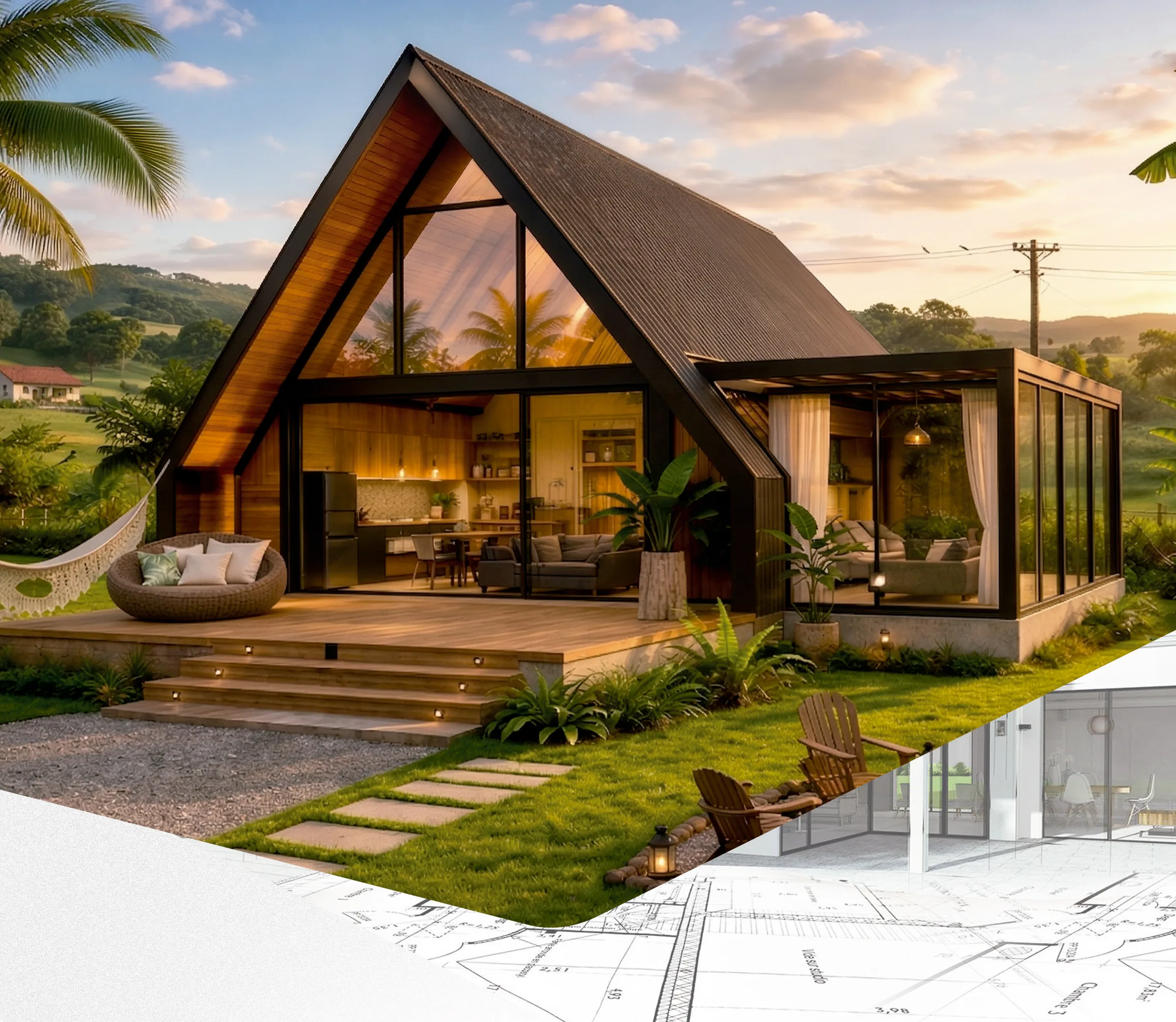 Residência construída com soluções Sândalo